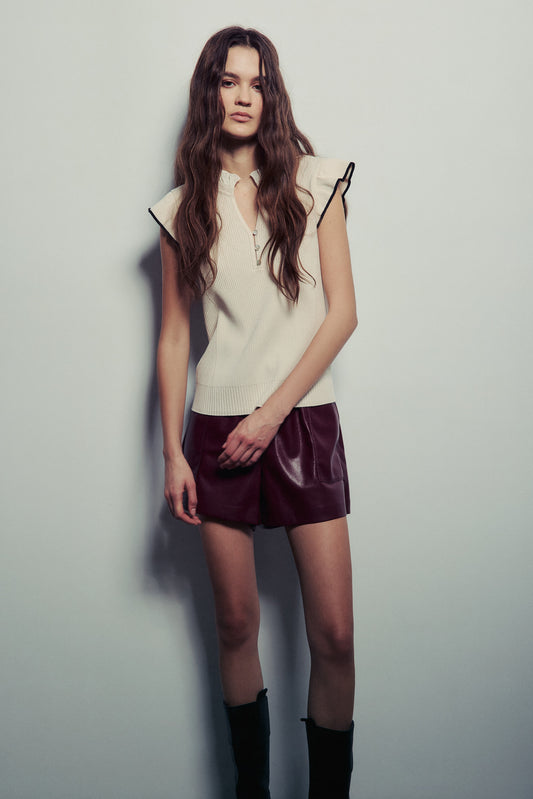 IVEY SWEATER CREAM/NAVY