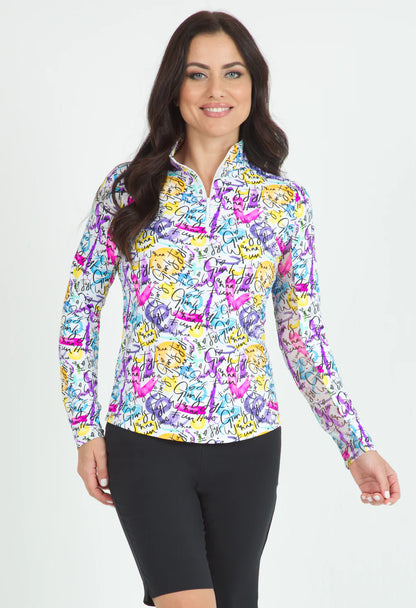 IBKUL 10765 ANGIE LONG SLEEVE MOCK