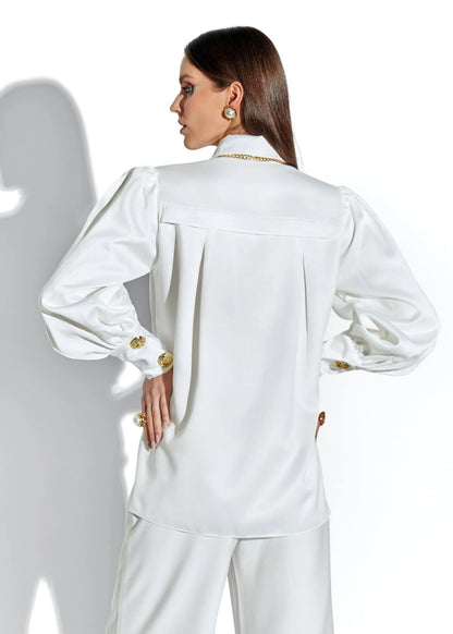 ALESSIA LONG SLEEVE BLOUSE OFF WHITE