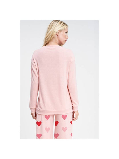 HEART ALL OVER SOFT BRUSHED LOUNGEWEAR SET