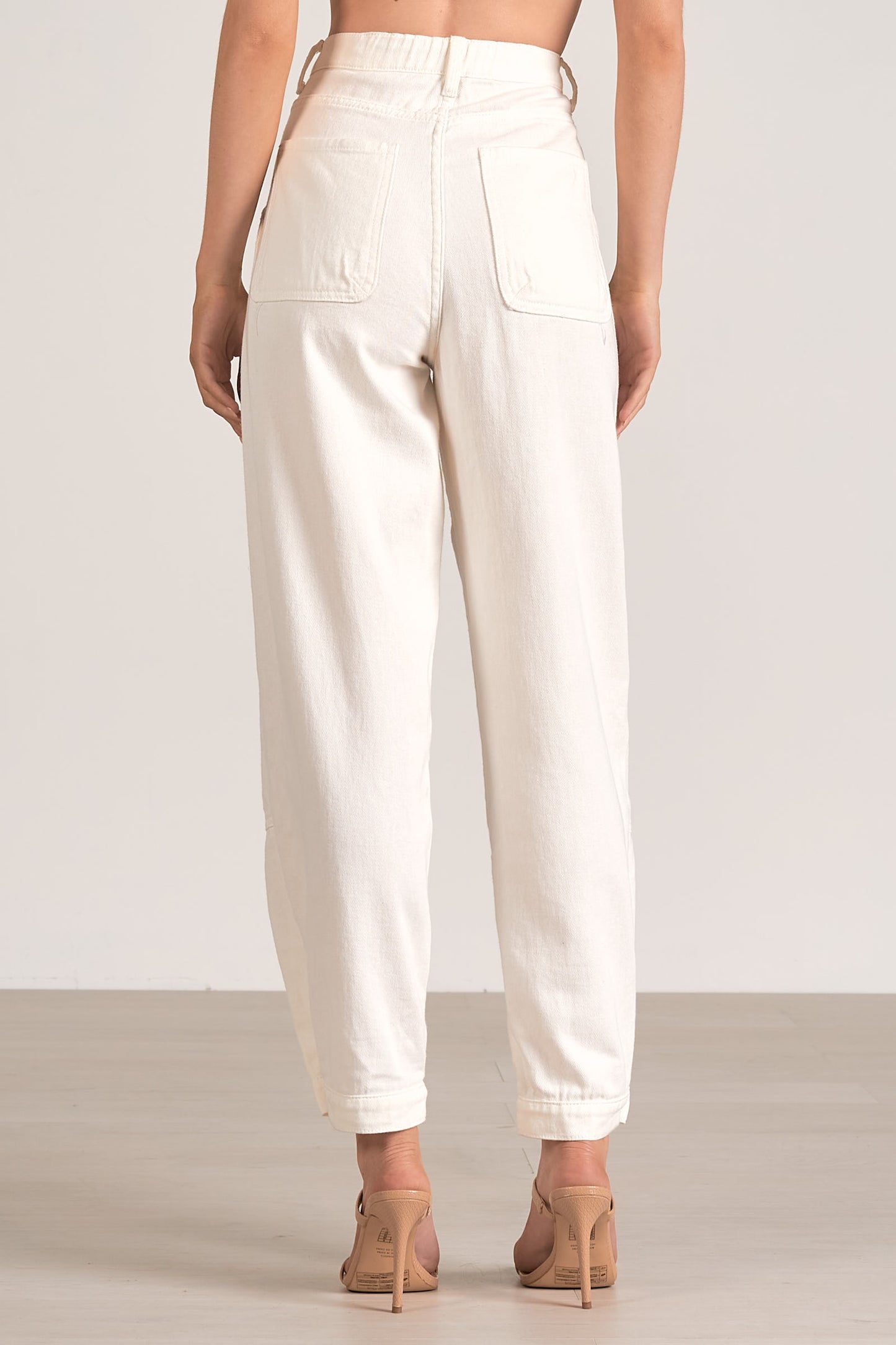 WHITE CARGO PANTS