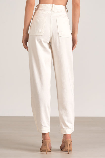 WHITE CARGO PANTS