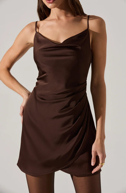 JENNESS DRESS BROWN