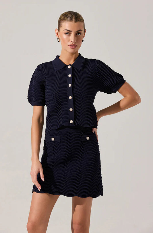 PERRINE CARDIGAN - NAVY