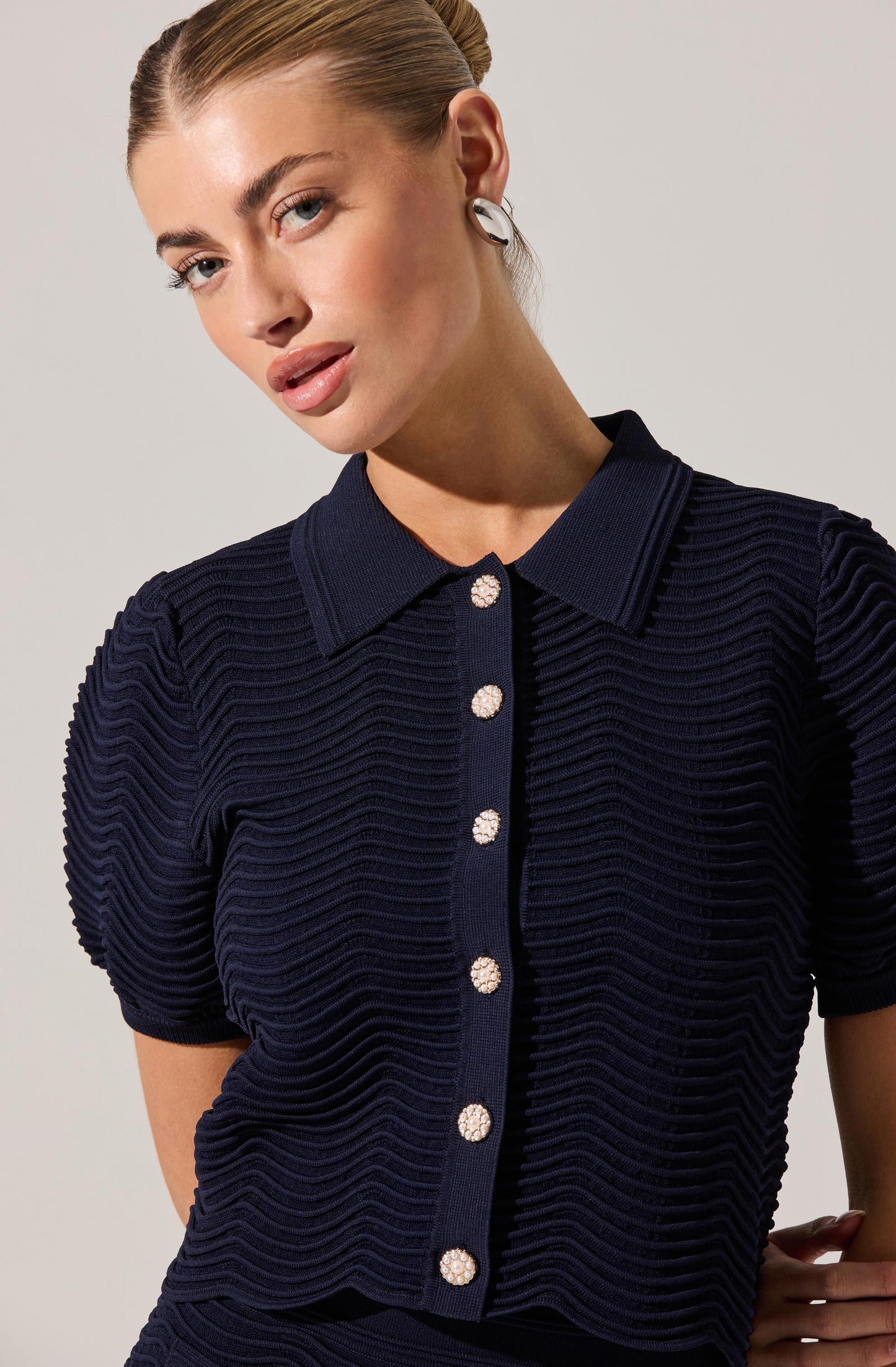 PERRINE CARDIGAN - NAVY