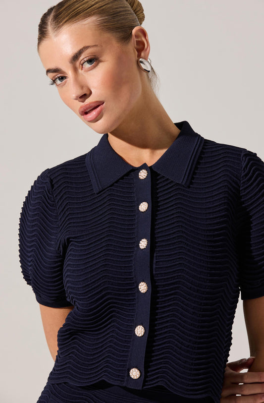 PERRINE CARDIGAN - NAVY