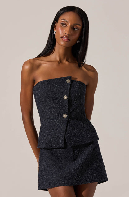 MOINA TOP - DENIM BLUE