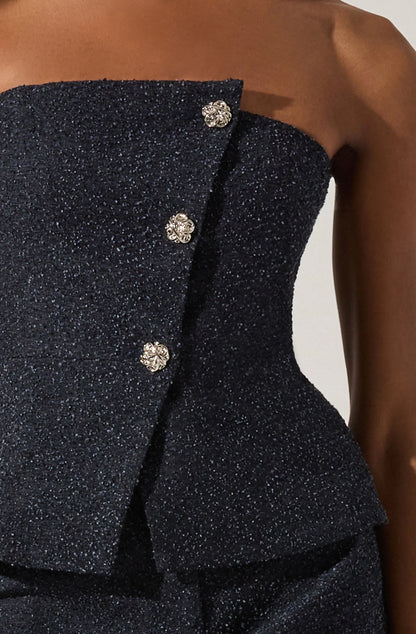 MOINA TOP - DENIM BLUE