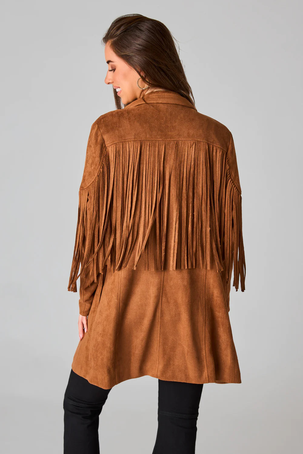 DUTTON FRINGE SUEDE COCOA JACKET