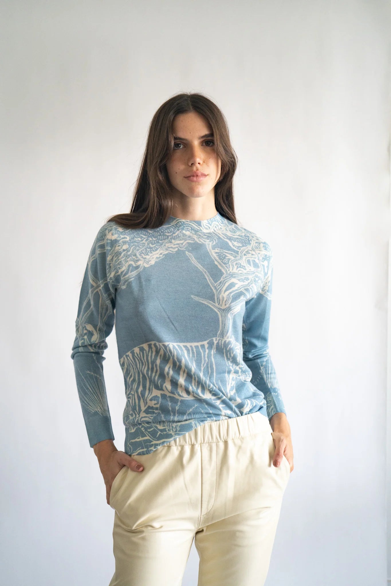 SWEATER CASHMERE SAFARI LIGHT BLUE