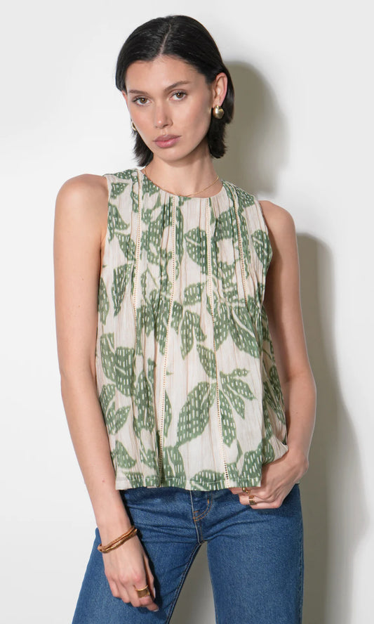 ELAINE SLEEVELESS PINTUCK TOP