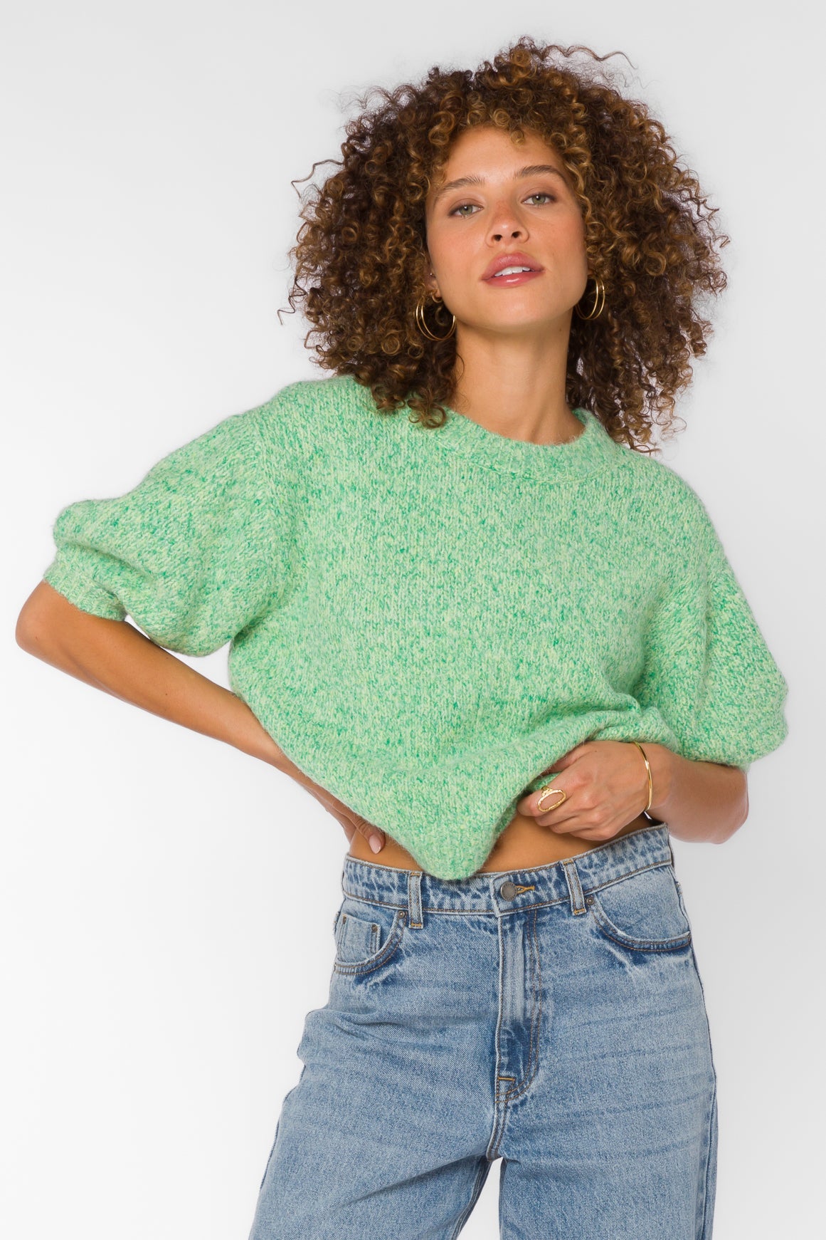 FENDY MARBLED GREEN SWEATER