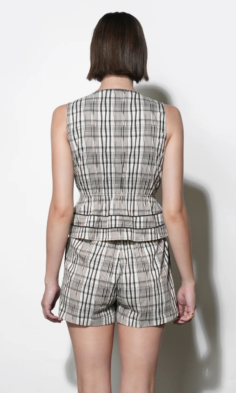 AVA PLAID HIGH WAIST SHORTS