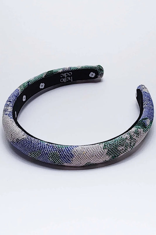 JACQUARD GEODE ULTRA SLIM HEADBAND BLUE AND GREEN