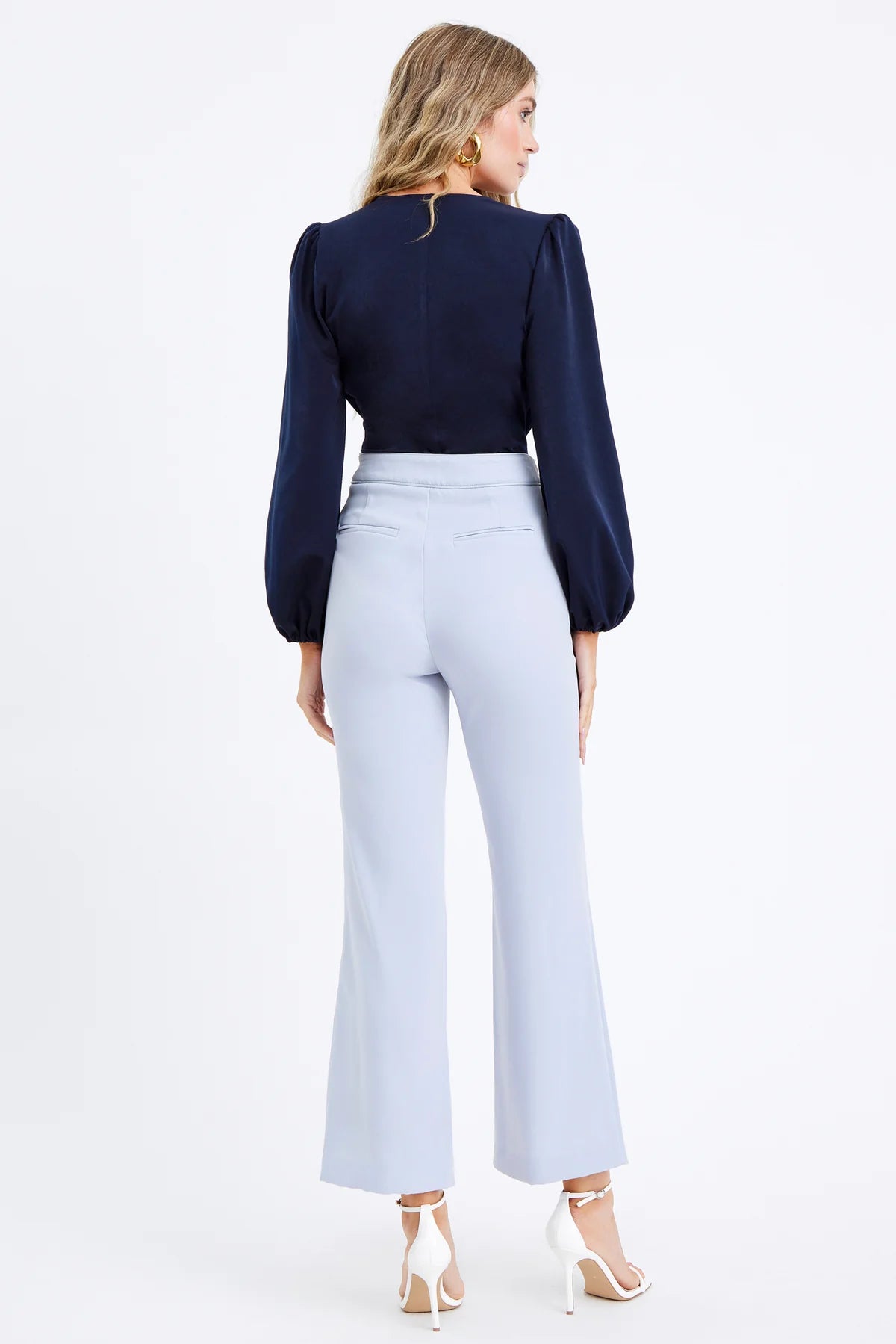 ICE BLUE JOYCI WIDE LEG TROUSERS