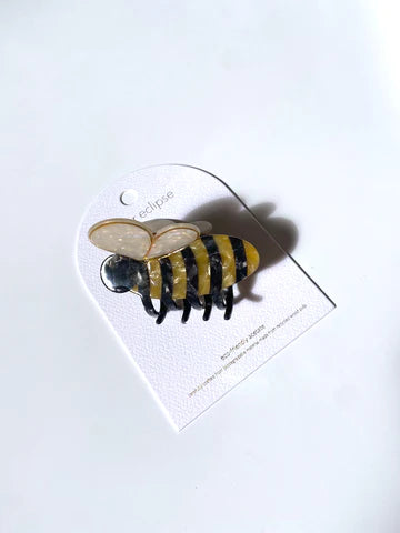 HAND PAINTED BEE CLAW HAIR CLIP