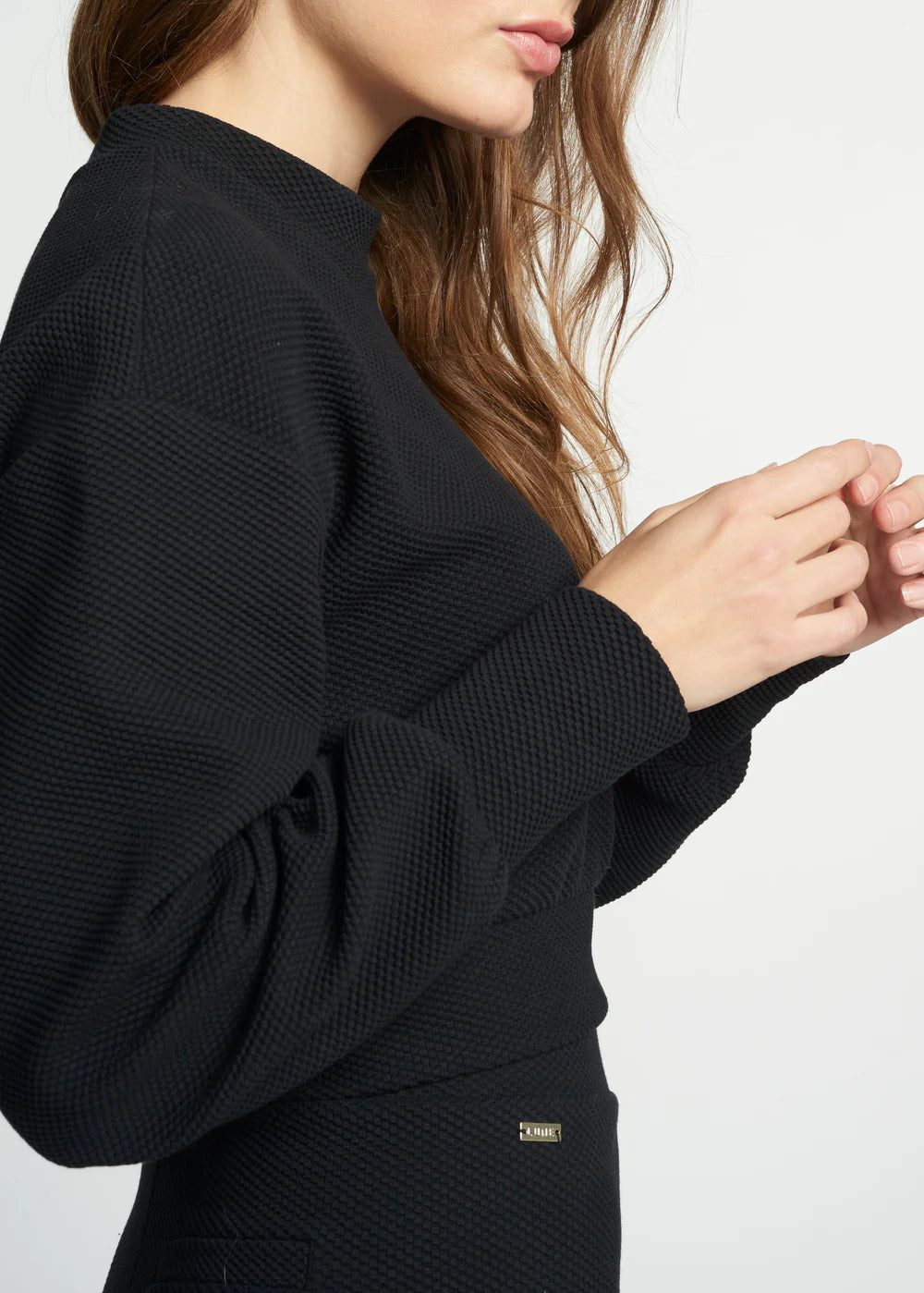 MOON CROPPED SWEATER BLACK