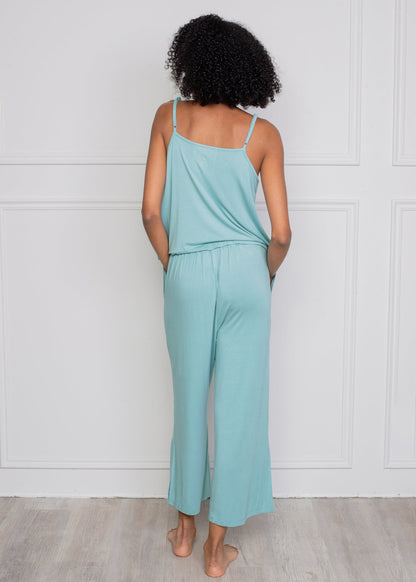 CAMI AND HIGH WAIST CAPRI SET AQUFER