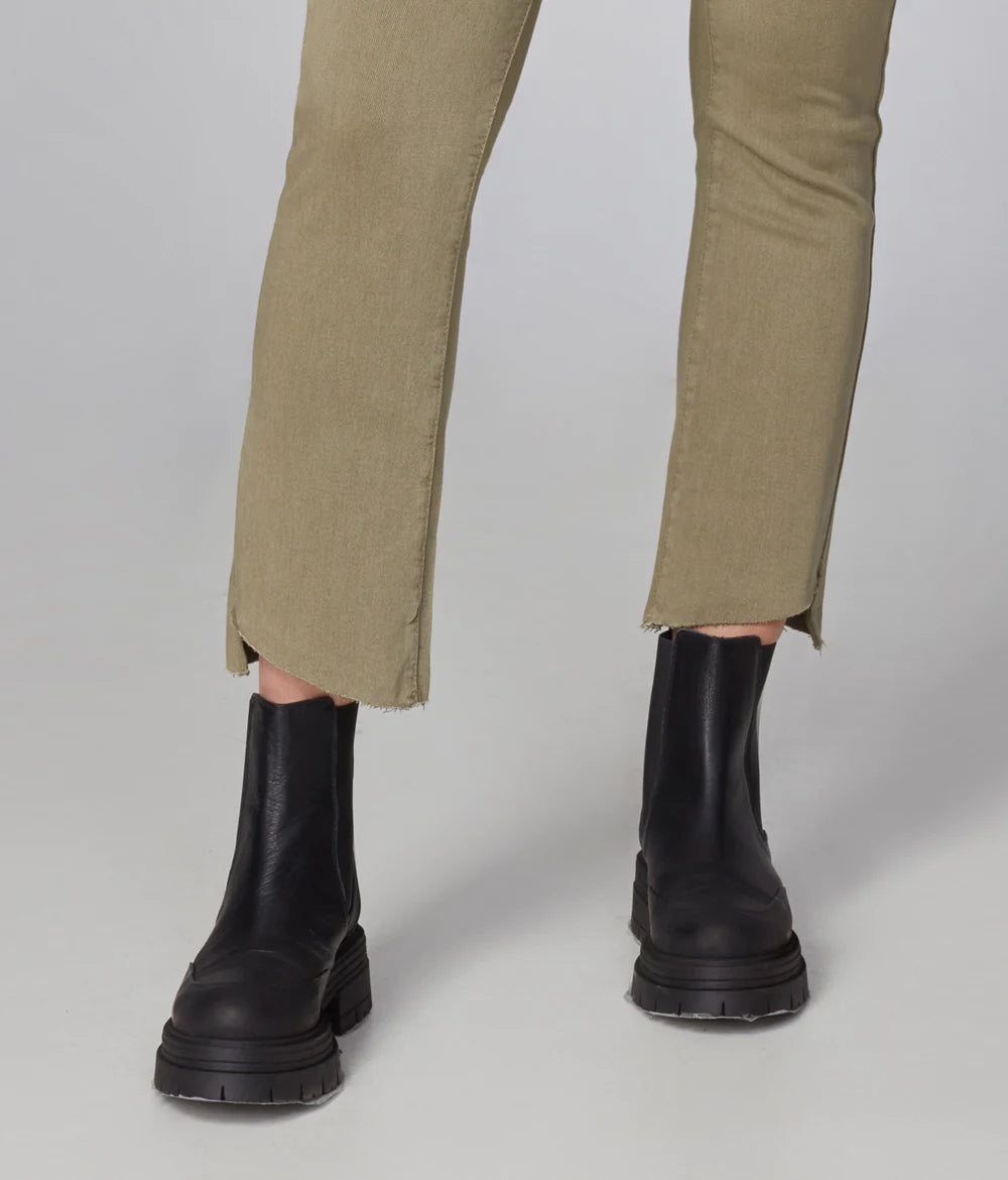 KATE HIGH RISE SLIM JEANS - DARK KHAKI