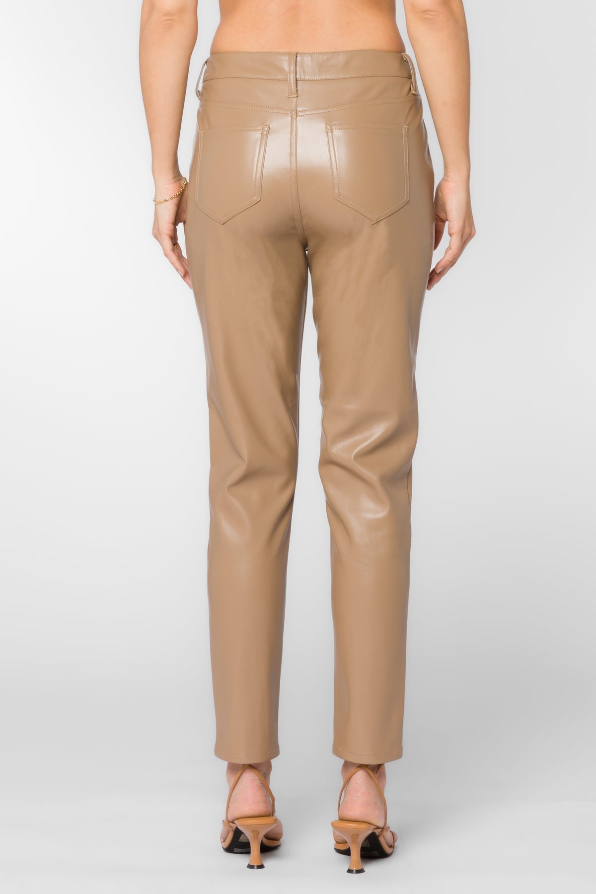 NILE HIGH RISE ANKLE TAN PANTS