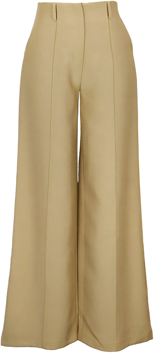 FREDDIE PLEATED TROUSER CAMEL