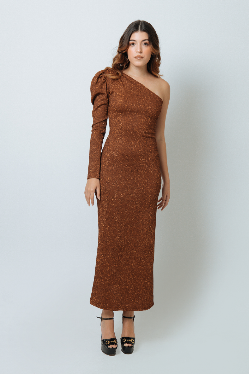 PAULA DRESS OCRE