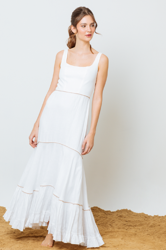 REBECCA WHITE MAXI DRESS