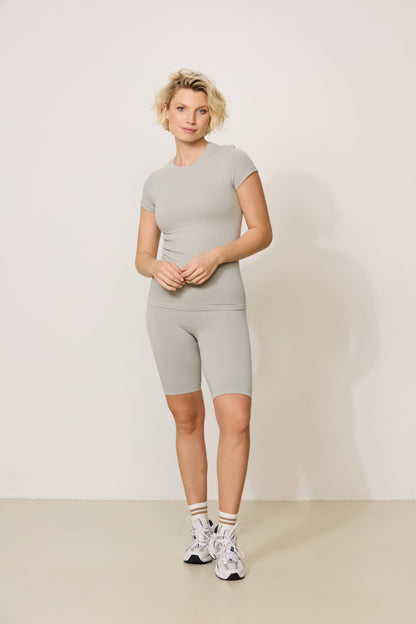 MIRAGE GRAY MAIA MICROMODAL SHORT SLEEVE TEE