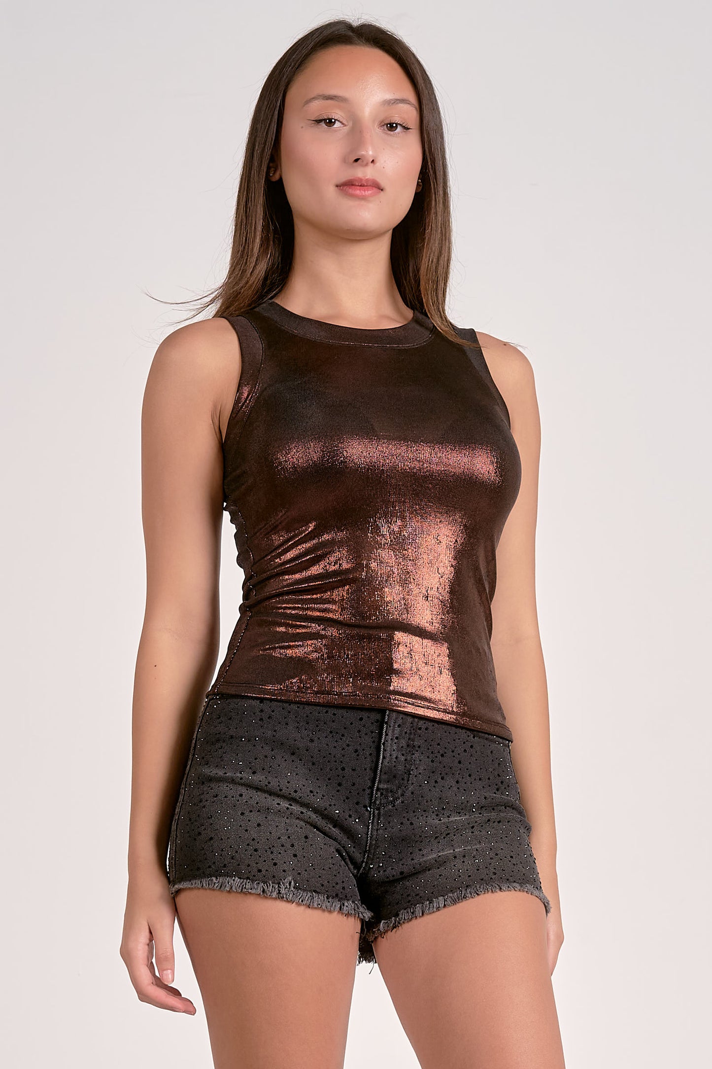 TANK TOP GLITTER CHOCOLATE