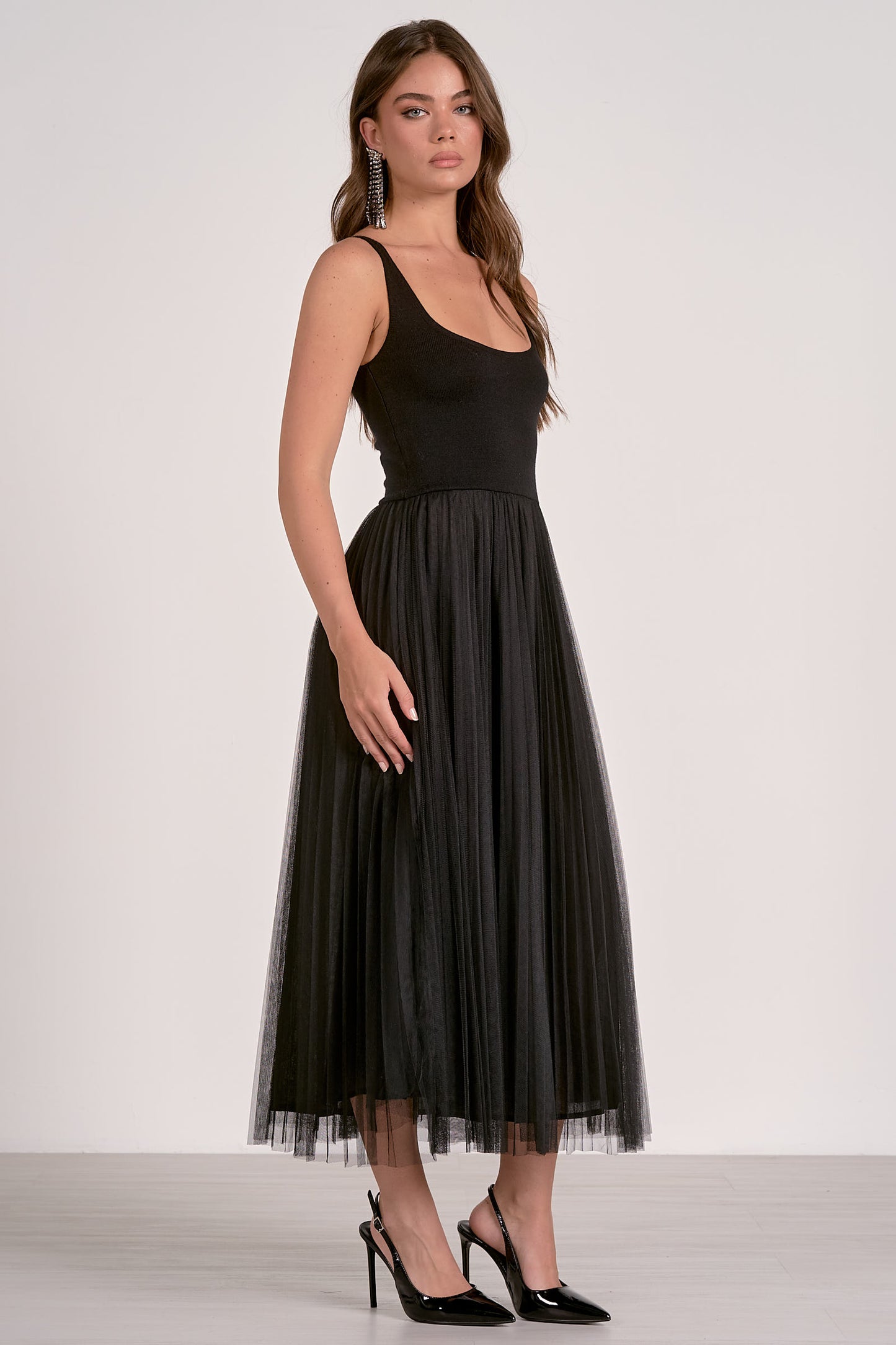 MAXI TANK TULLE SKIRT BLACK