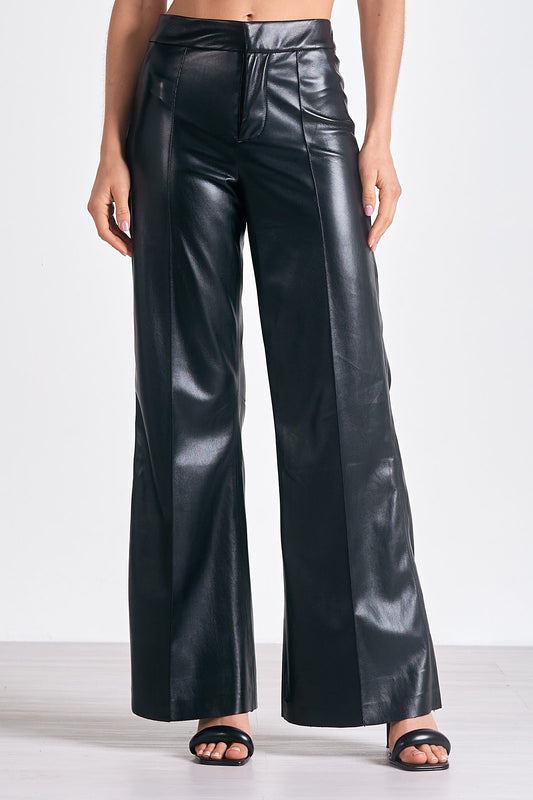 HIGH WAIST FLAIR LEG PANT BLACK